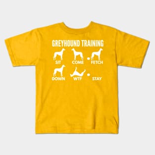 Greyhound Training Greyhound Dog Tricks Kids T-Shirt